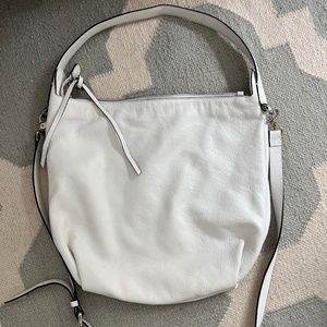 COCCINELLE LEATHER BAG, WHITE